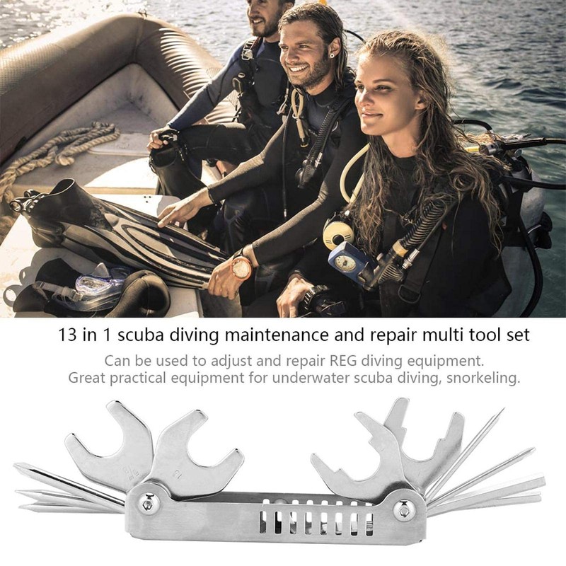 DAUERHAFT Compact 8-in-1 Diving Tool Portable Diving Tool for Repairing