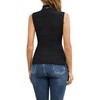 Totatuit Sleeveless Turtleneck Tops for Women Summer Mock Neck Sweater