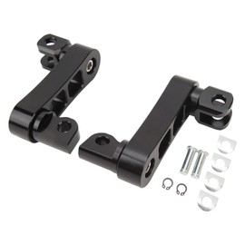 Motorcycle Foot Peg Highway Bracket 360° Adjustable Rugged Foot Peg Extension Bracket for Touring Black