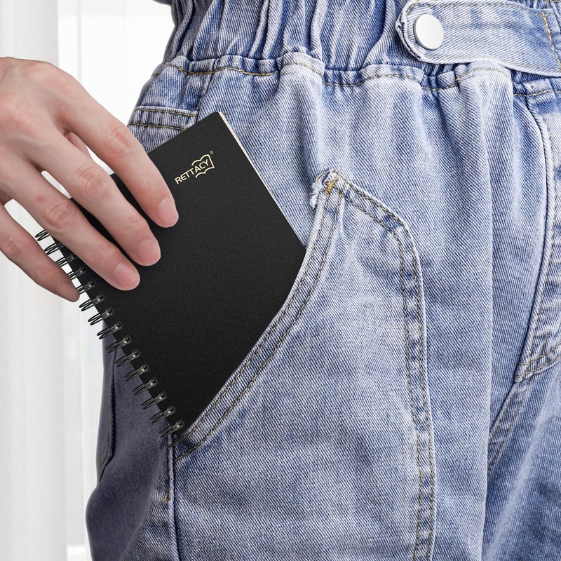 RETTACY Pocket Notebook, Mini Spiral Notebook with 160 Pages, 4.5"