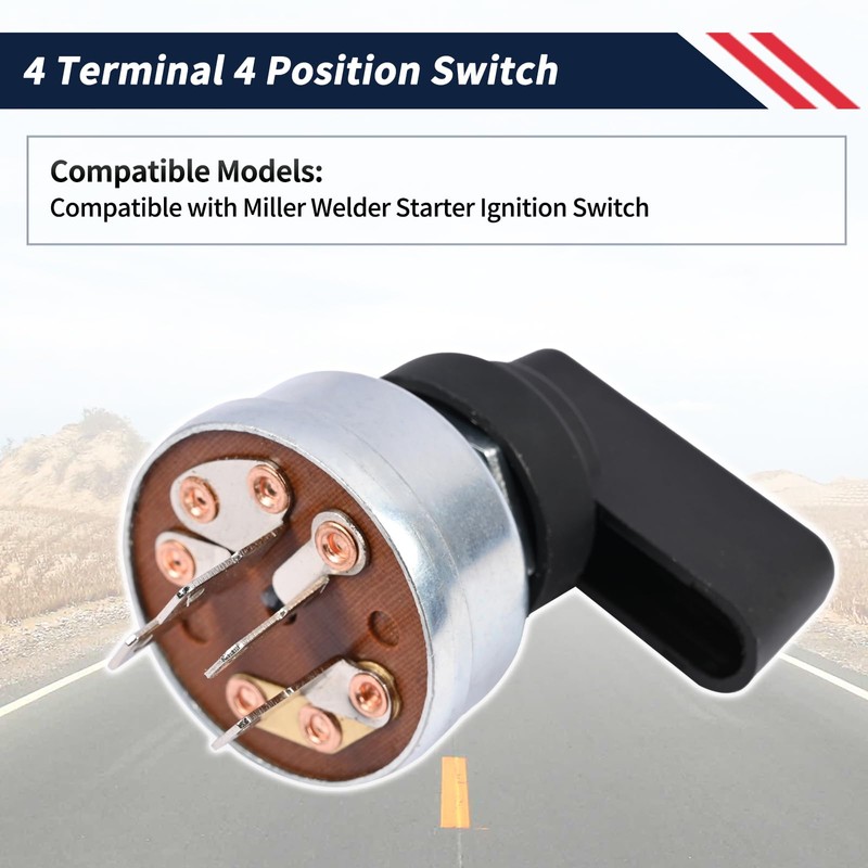 Promrmr 4 Terminal 4 Position Switch Includes Handle & Dust