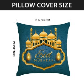 Yarcooly Ramadan Mubarak Pillow Covers Eid Mubarak Throw Pillow Cases Ramadan Kareem Decor Ramadan Decorations for Home Party
