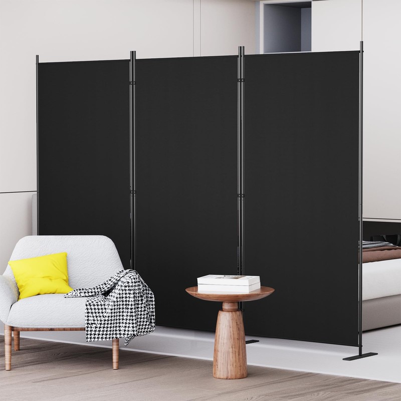 C-Hopetree 3 Panels Room Divider, 6 Ft Tall Indoor Folding