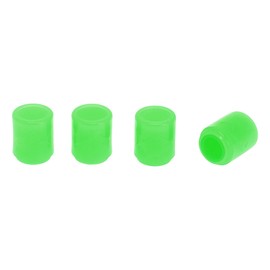 Partuto 4 Pcs Fish Pattern Fluorescent Tire Valve Stem Caps for Car Truck Motorbike Bicycle Tyre Valve Dust Covers Decorative Polystyrene Green 8x17mm