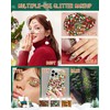 Christmas Body Glitter Gel, Red Green Gold White Face Glitters