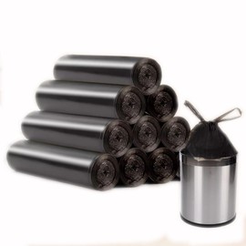 5 Rolls Multi Coloured Compostable Extra Strong Organic Bin Liners with Handle - 100 Totals