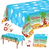 Christmas in July Decorations Tablecloth, 2 Pcs Summer Xmas Table
