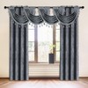 Thick Double-Sided Chenille Window Curtains for Living Room Grey Room