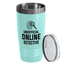 Detective Teal Edition Viking Tumbler 20oz - unofficial online detective - Police Officer Cop Patrol Detective Sheriff Law Enforcement Police Academy Student Police Chief