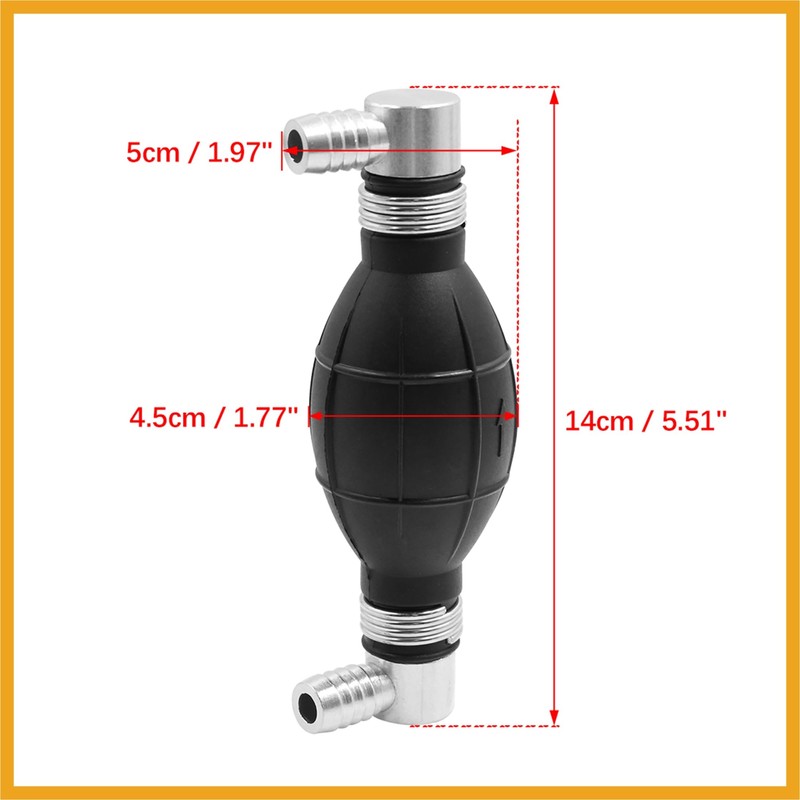 Partuto 12mm Vacuum Petrol Oil Fuel Line Pump Hand Primer