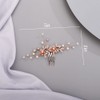 Chargances 2pcs Wedding Bride Rhinestone Hair Vine Comb Flower Pearl