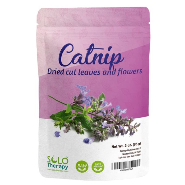 Catnip Dried Cut Flowers and Leaves, 3 oz , Nepeta Cataria , Resealable Bag , Catnip Herb , Product From USA (3 ounces (Pack of 1))