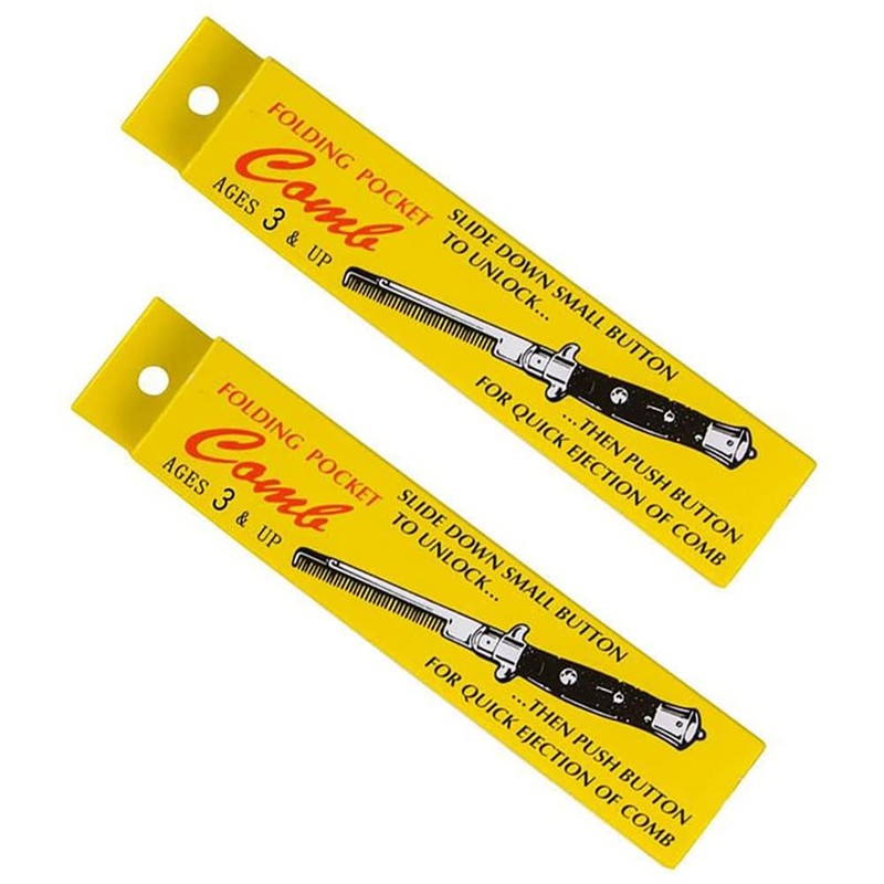 Chochkees 9" Inches Folding Pocket Comb, Stainless Steel (12-Pack)