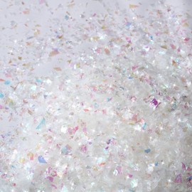 Kasyat Christmas Twinkles Snow Fake Snow Decoration Craft Snow Artificial Flake Fake Snow Powder Filler for Christmas Party Decoration Supplies (White, AB Color, 600 g)