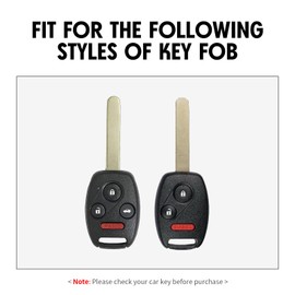 WORCAS Key Fob Case Carbon Fiber Pattern Silicone Cover Compatible with Honda Accord Civic CR-V CR-Z CROSSTOUR FIT Insight Odyssey Pilot Ridgeline 3 4 Button Keyless Entry Remote