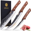 OPAYLY Hand-Forged Butcher & Carving Knife Set for Meat Cutting,