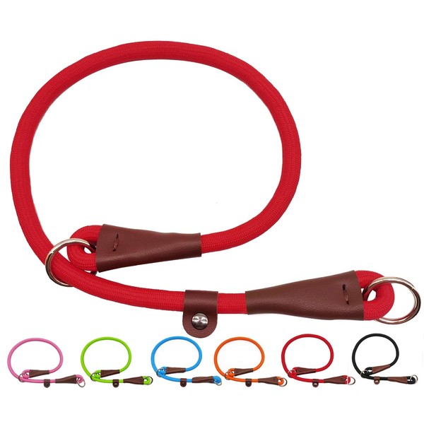 MayPaw Slip Collar Nylon Rope Choke Collar for Dog Training-