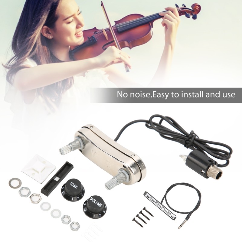 Violin Pickup Set Electronics No Noise Integral Instrument Accessories for