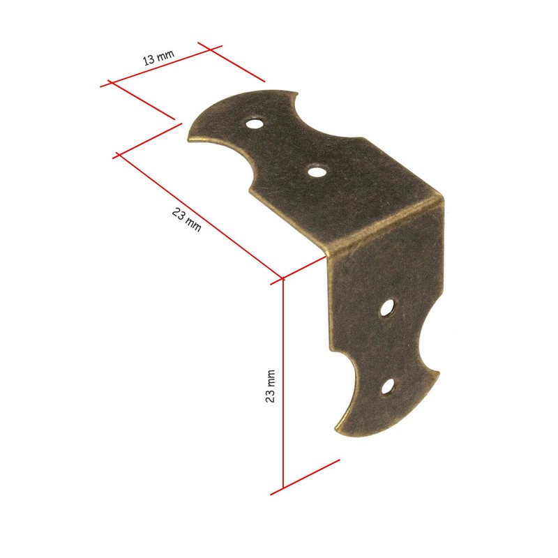 FUXXER® 40 x Angle Connectors Fittings Antique Vintage Brass Design