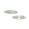 Pair of Oval Shaped Clip-in End Barrettes, Hair Slides with