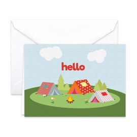 Paper Frenzy Camp Notes Hello From Camp - 25 pack with White Envelopes