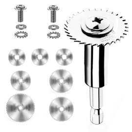 Wjelet 9 Pcs Inside Pipe CutterInside Cutter Internal Cutter Set 1/4-Inch Hex Shank Rotary Drill Saw, HSS Saw Disc Wheel Cutting Blades for Drills Rotary Tools, PVC and Plastic Pipe