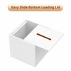 AITEE Acrylic Tissue Box Cover: White Square Tissue Holder Napkin