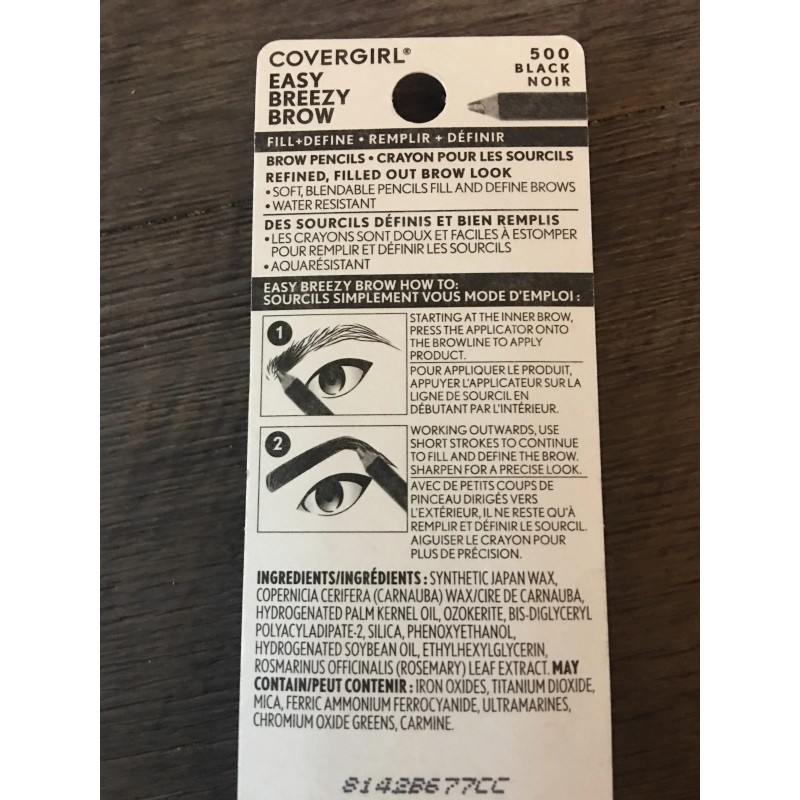 COVERGIRL Easy Breezy Brow Pencils, with 2 Pencils (500 Black)