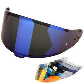 RIDLOG RF-1400 Visor CWR-F2 Motorcycle Helmet Visor RF 1400 Visor Replacement, Tinted Visor Face Shield for RF-1400 CWR-F2 NXR 2 Z8 UV Protection (Chrome Blue)
