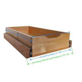 Pull Out Drawer Organizer for Cabinet, Gliding Soft Close Shelves for Kitchen, Pantry, Bathroom, & Storage Organization, 12 Inch Wide x 22 Inch Depth x 4''H