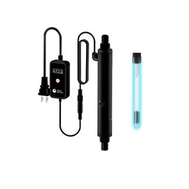AquarMiracle U-VC Light for Aquarium with Timer, Amphibian Aquarium U-V Light for in-line and in-tank Use, Green Boom Clean Light, 6W, for Aquariums 20-40 Gallons(6W)