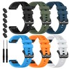 MDBBLBM Silicone WatchBand Compatible With Fenix 8 AMOLED 43mm/7S/6S/5S, 20mm