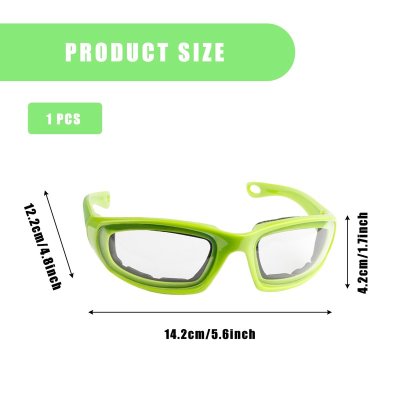 Bojueshaw Green Onion Goggles,Anti-splash Tearless Glasses,Windproof Dustproof Eyes Protector for