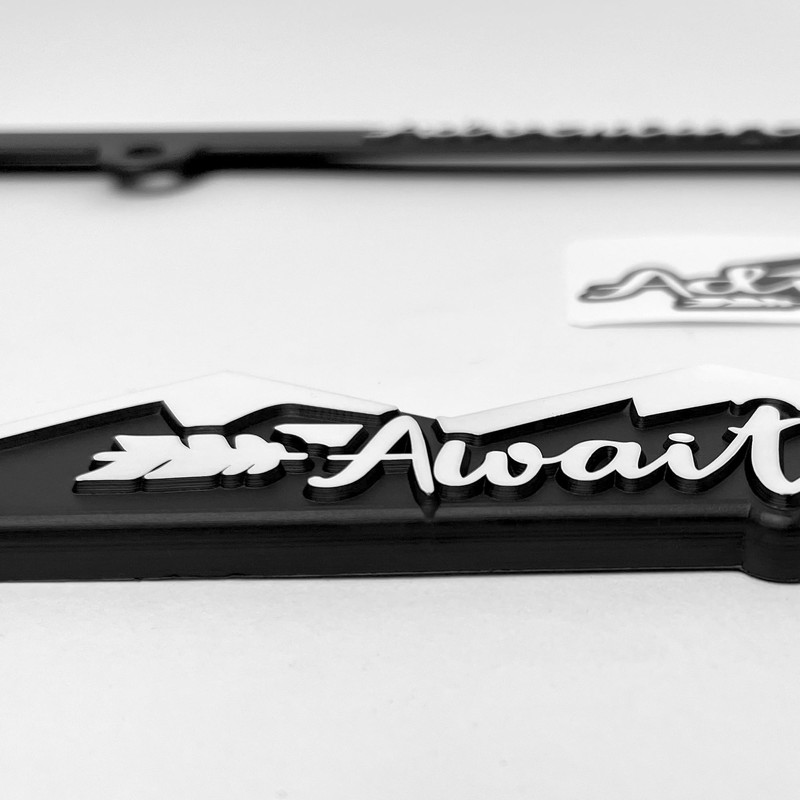 Adventure Awaits License Plate Frame Tag Bracket