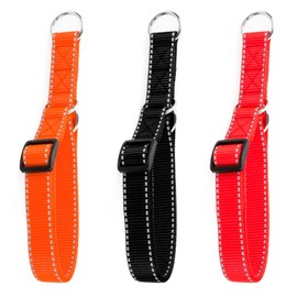 Hunde Design Reflector Dressage Collar with Stop Ring Orange 34-54 cm / 25 mm