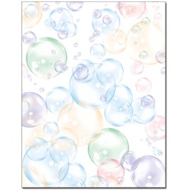 Floating Bubbles Letterhead Laser & Inkjet Printer Paper, 100 pack