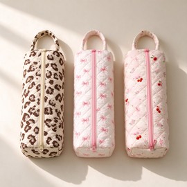 Large Capacity Hair Dryer Storage Bag, Portable Polyester Hair Styling Tool Organizer, Lightweight Travel Pouch with Floral and Decorative Patterns