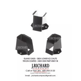 ISLAND OASIS SB3X - LOWER ICE CHUTE - TEFLON COATED - NEW OEM PART #50118