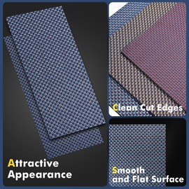 FANCYWING Blue Carbon Fiber Sheet, 200X300X1.0MM Carbon Fiber Board with Blue Metallic Threads, Real Carbon Fiber Laminate Plate Twill Weave Matte Finish Panel Sheet 1.0MM Thickness