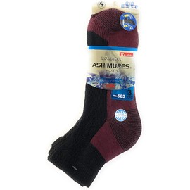 PAX Select #583P Special Knitting Assimless Instep with Double Layer Soles, Tear Resistant, Short Length, Round Toe Socks, Set of 3, assorted