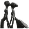 Affectionate Couple Art Iron Sculpture, Passionate Love Figurine Statue Romantic Metal Ornament Home & Office Decoration
