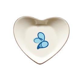 Sorority Shop Omega Phi Alpha Jewelry Dish - Heart-Shaped High-gloss finish Ceramic tray with Gold Detailing, Multi-Function Ceramic Ring Dish for Home or Office, Ideal for Jewelry and Keys