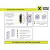HANDLEZONE® Columba Premium Door Handles on Rose Bathroom Lock Pack