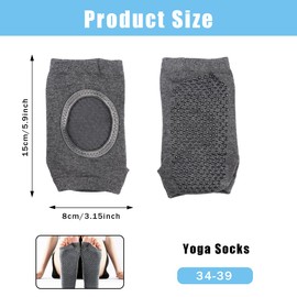 2 Paar Yoga Pilates Socke Rutschfeste, Socken für Damen Rutschfeste Zehenlos Pilates Socken Rutschfeste Sockens Sport für Yoga Antirutsch Socke für Damen Tanz Ballet Kickboxing Größe 34-39