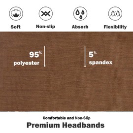 ETHEL Headbands for Women, Non-Slip, Premium Stretchy Head Bands Hair Accessories,Wear for Yoga, Fashion, Working Out, Travel or Running, 6 Pack, Boho (Neutral)