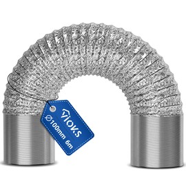 VIOKS 6 Metre Exhaust Hose 100 mm for 100 ERR Ducting Systems - Universal Exhaust Pipe Cooker Hood Exhaust Hose Air Conditioner 100 mm Hose Dryer Exhaust Hose Hose for Air Conditioning