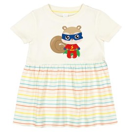 inktastic Superhero Squirrel, Cute Squirrel, Mask, Cape Infant Dress 24 Months Natural with Stripes 4467f