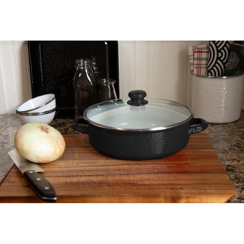 dorado Rabbit - Sartén de 3 cuartos (negro macizo)