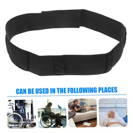 SAFIGLE Abdominal Fixation Belt Adjustable Soft Cotton Strap for Feeding Tube Support Breathable and Washable Nursing Accessory for Comfort and Security Black