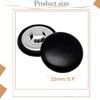10pcs 23mm/0.9'' Leather Covered Buttons with Shank Sew,for Decoration Crafts(Black)